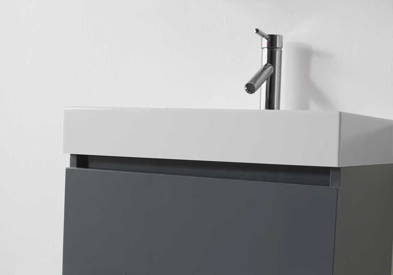 Virtu USA Zuri 24 Single Bathroom Vanity Set in Grey