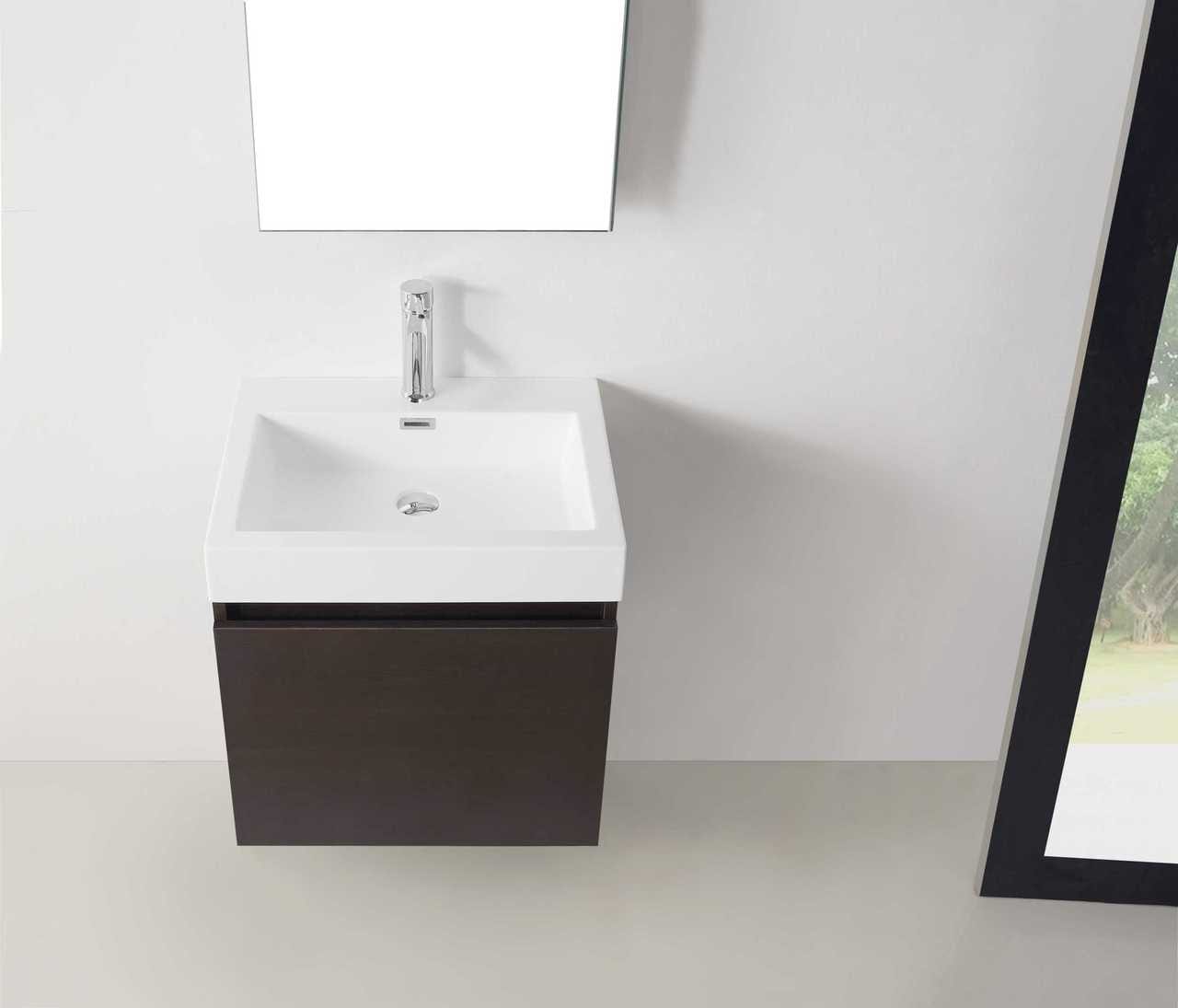 Virtu USA Zuri 24 Single Bathroom Vanity Set in Wenge