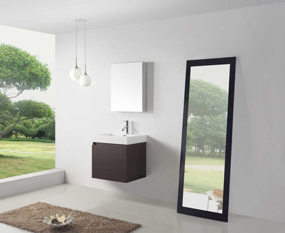 Virtu USA Zuri 24 Single Bathroom Vanity Set in Wenge