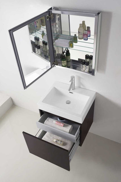 Virtu USA Zuri 24 Single Bathroom Vanity Set in Wenge