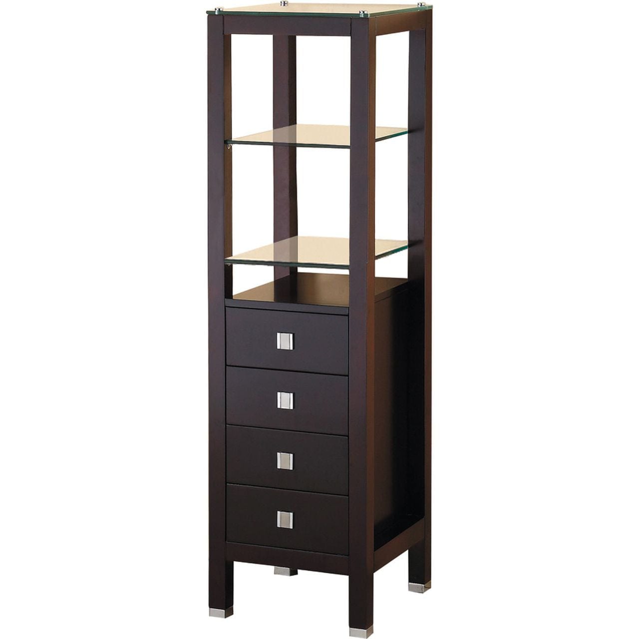 Virtu USA Cailey 16" Side Cabinet in Espresso