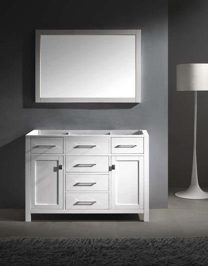 Virtu USA Caroline 48 Single Bathroom Base Cabinet in White