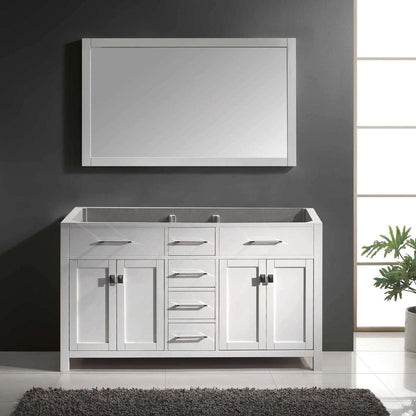 Virtu USA Caroline 60 Bathroom Base Cabinet in White