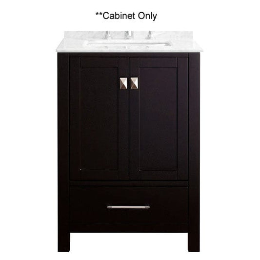 Virtu USA Caroline Avenue 24" Single Bathroom Cabinet in Espresso | GS-50024-CAB-ES