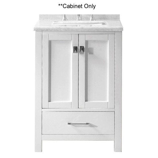 Virtu USA Caroline Avenue 24" Single Bathroom Cabinet in White