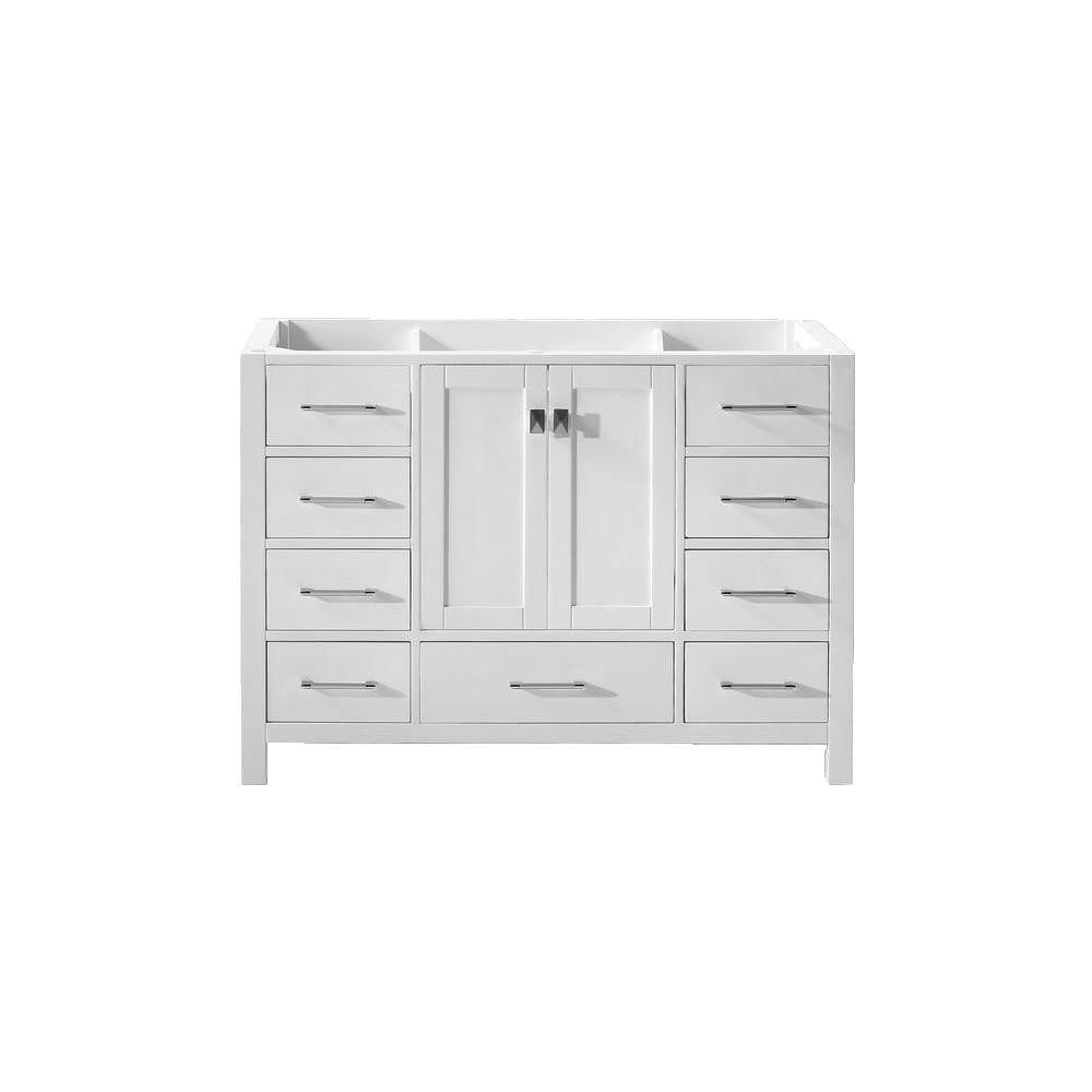 Virtu USA Caroline Avenue 48" Bathroom Vanity Cabinet in White