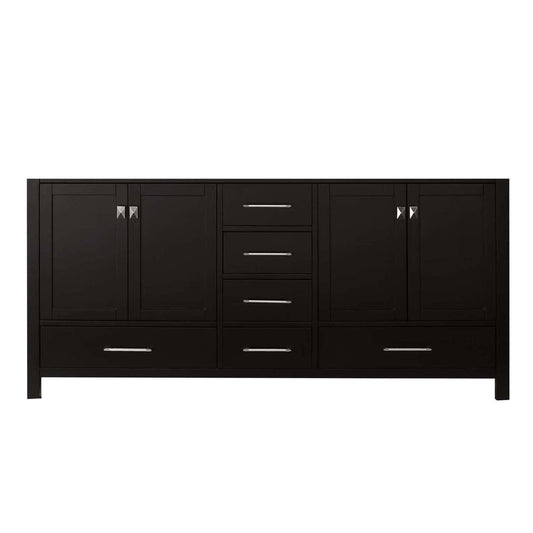 Virtu USA Caroline Avenue 71" Bathroom Vanity Cabinet in Espresso