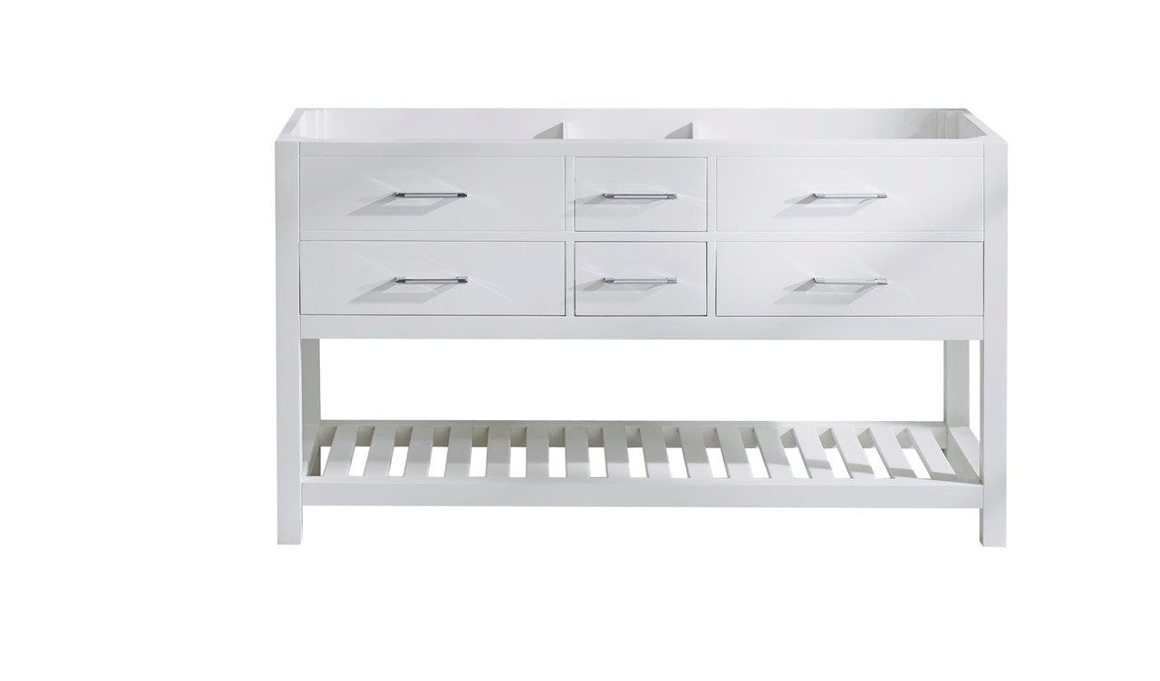 Virtu USA Caroline Estate 60" Bathroom Vanity Cabinet in White